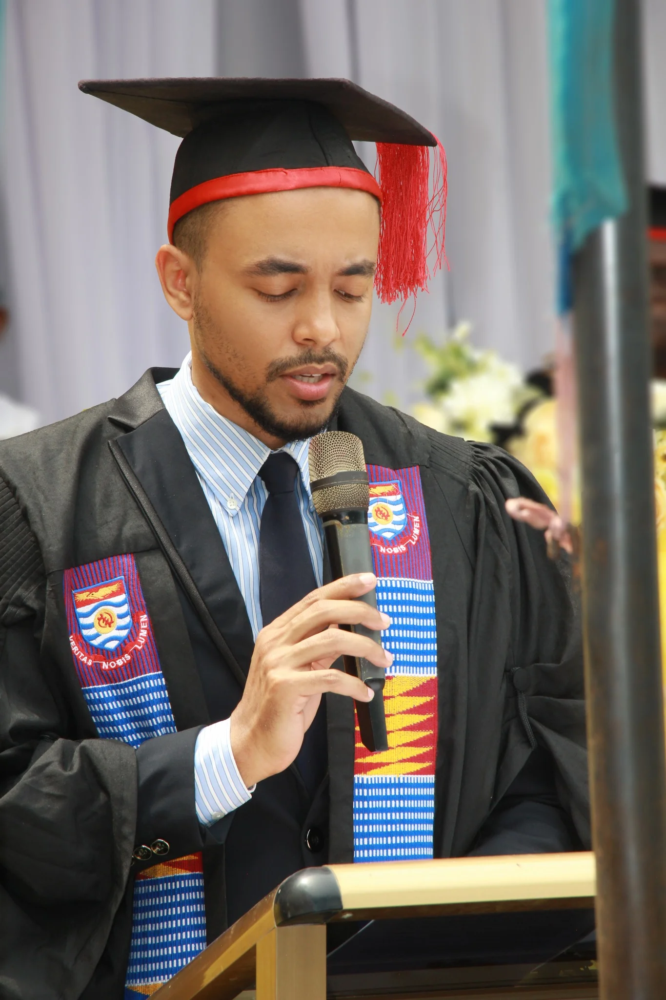 Dr Maurice at graduation ceremony