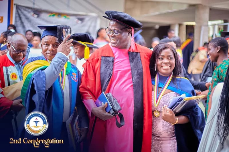 Professor Philip Narteh Gorleku addressing graduates