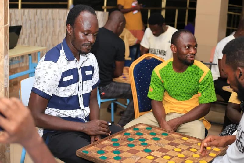Students relaxing in campus housing