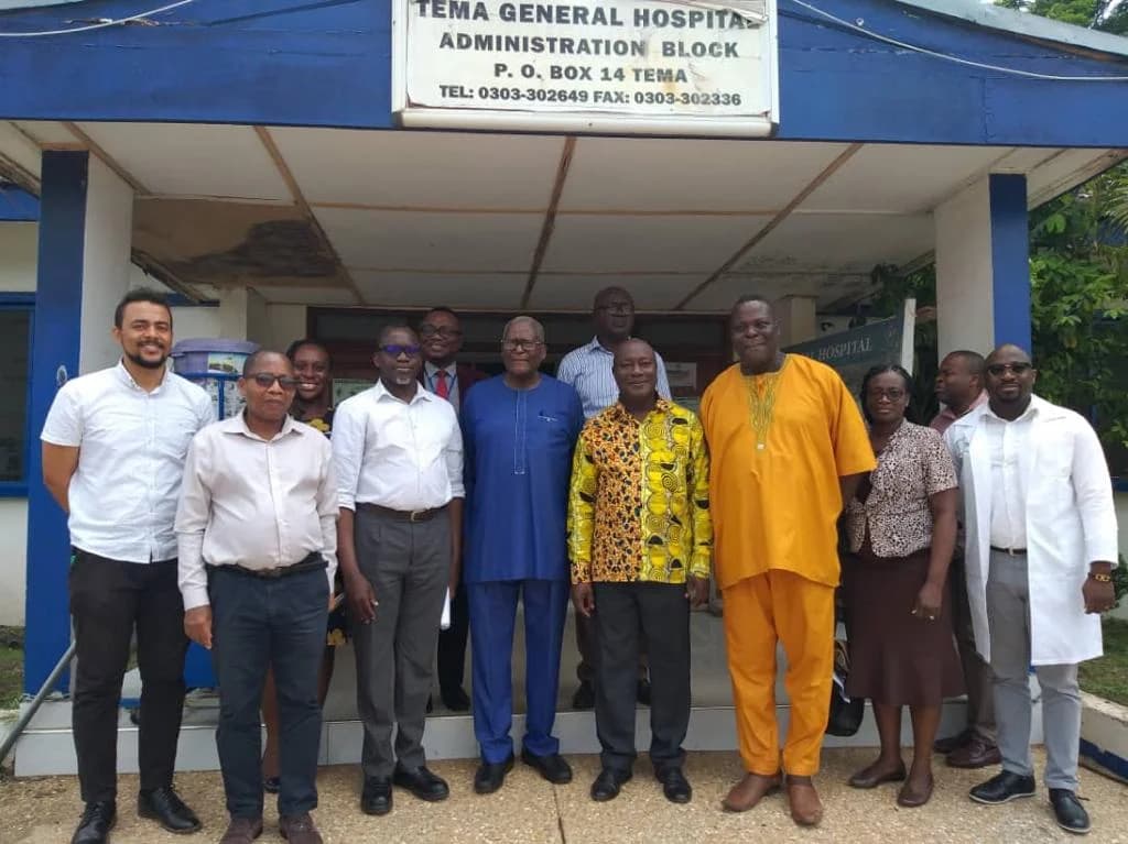 Klintaps students visiting Tema General Hospital for career exposure